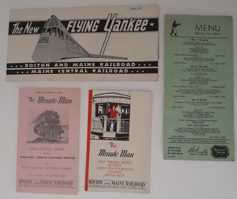 Boston & Maine Travel - 3 Name Train + Menu