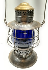 Concord & Montreal Brasstop Lantern Blue Cast C&MRR
