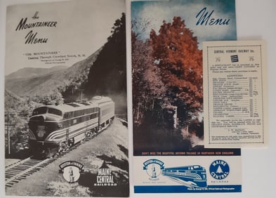 Boston & Maine & Central Vermont Menus (2)