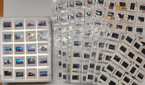 600 35mm Color Slides of Rolling Stock< MoW, Cabooses, +