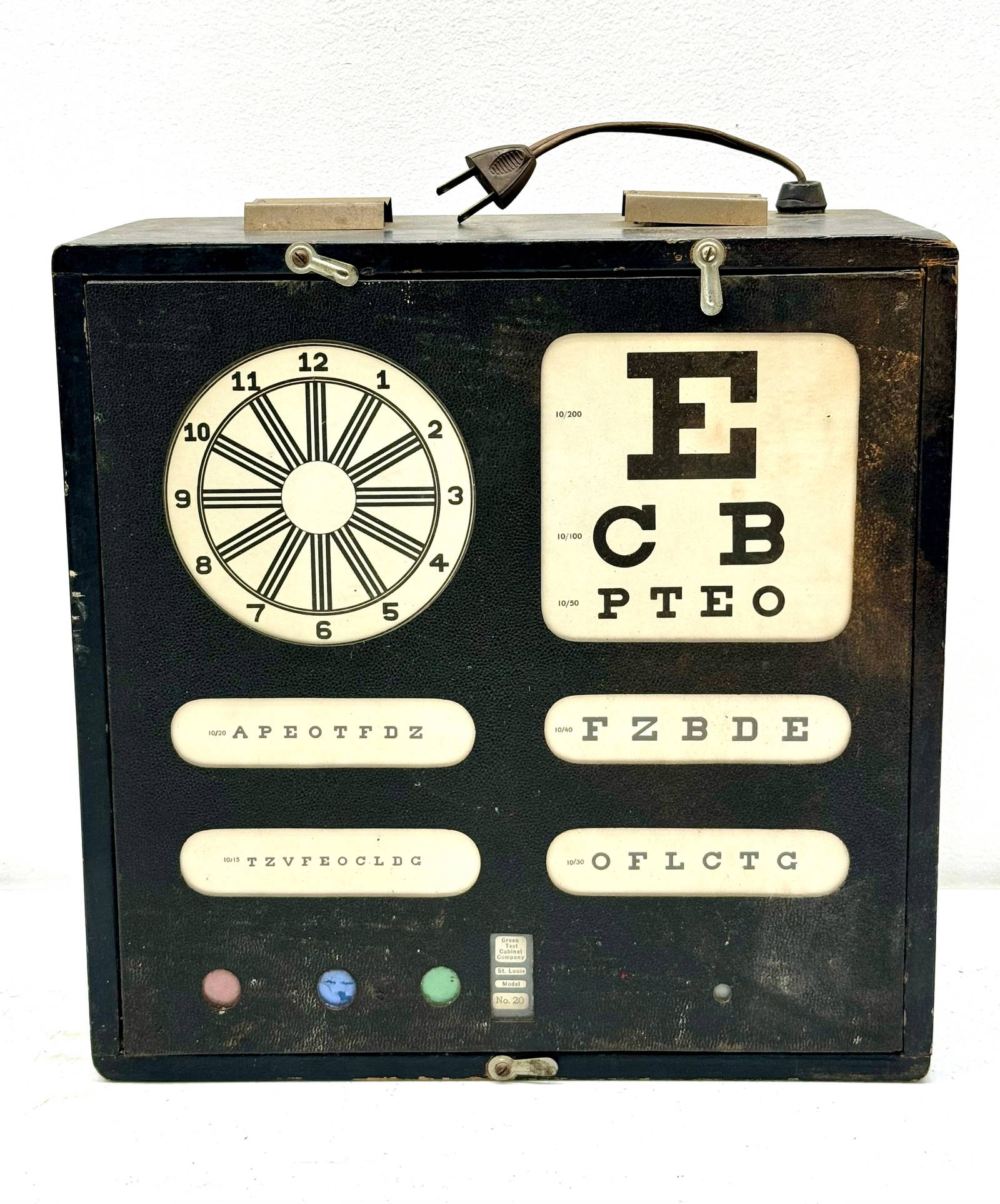 Vintage Optometrist Illuminating Eye Test Chart Box Auction