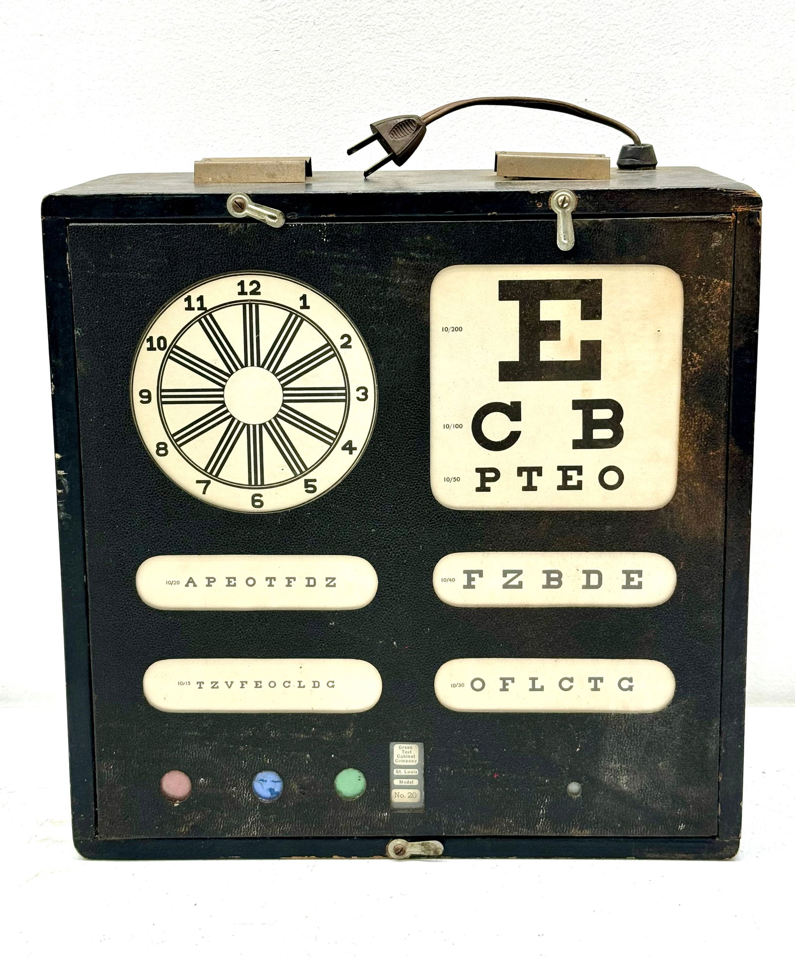 Vintage Optometrist Illuminating Eye Test Chart Box Auction