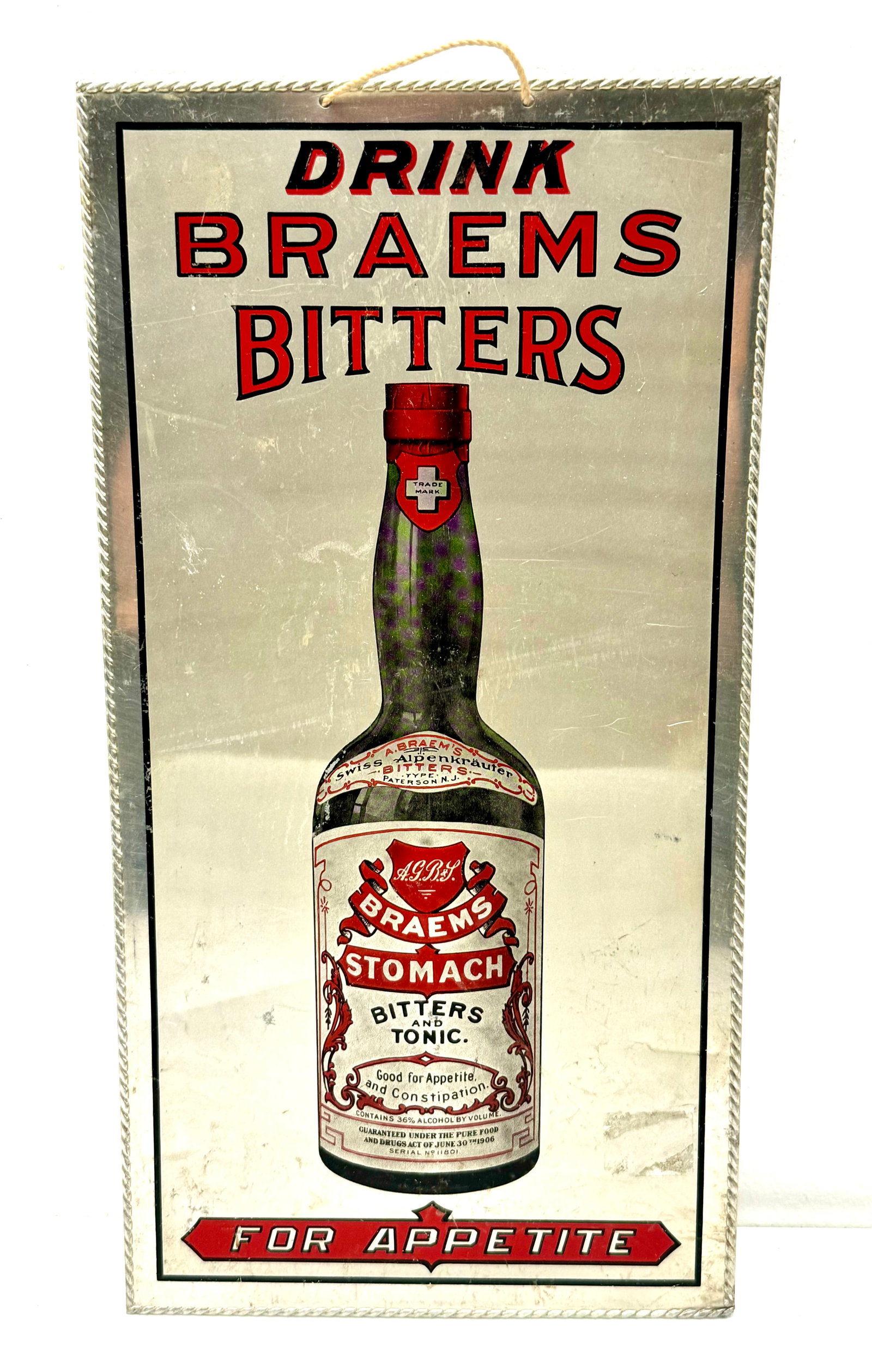 Braems Bitters Hanging Advertisement (1 of 2)