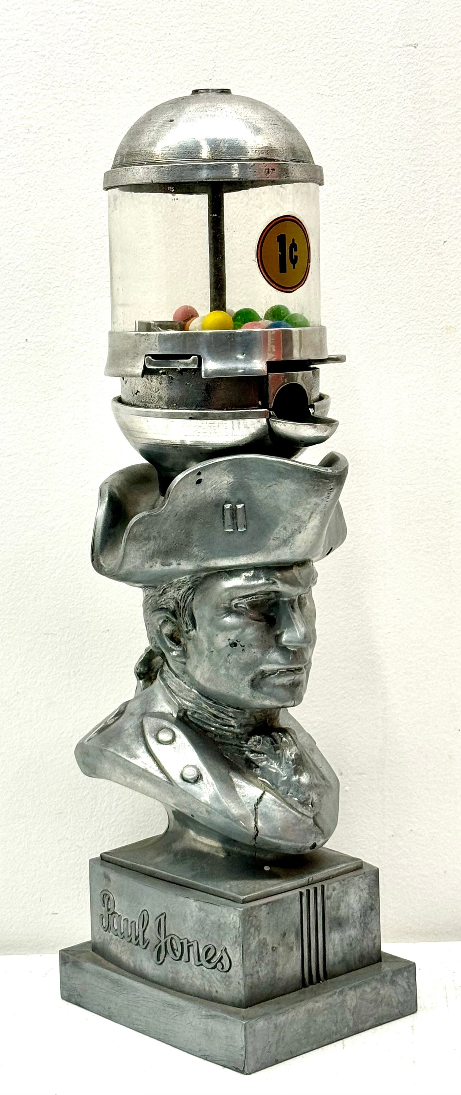 Paul Jones Whiskey Bust With Gumball Dispenser (1 of 3)