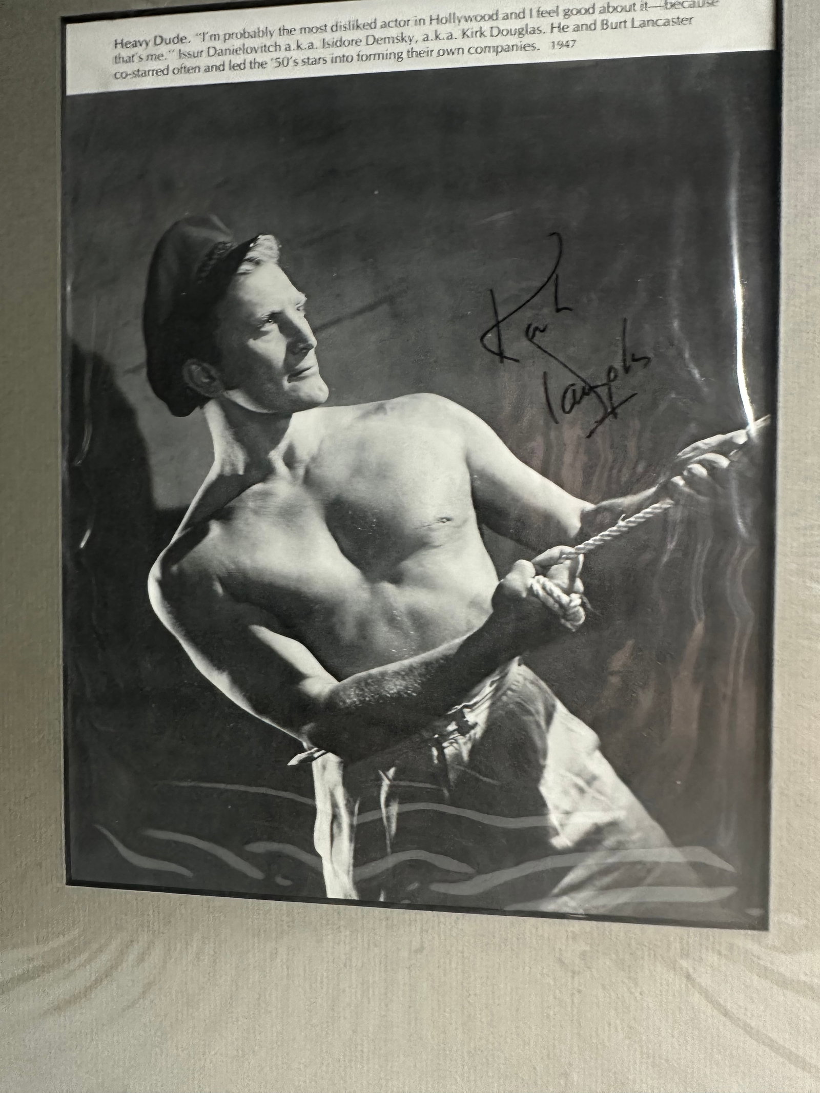 Autograph Kirk Douglas actor (1 of 2)