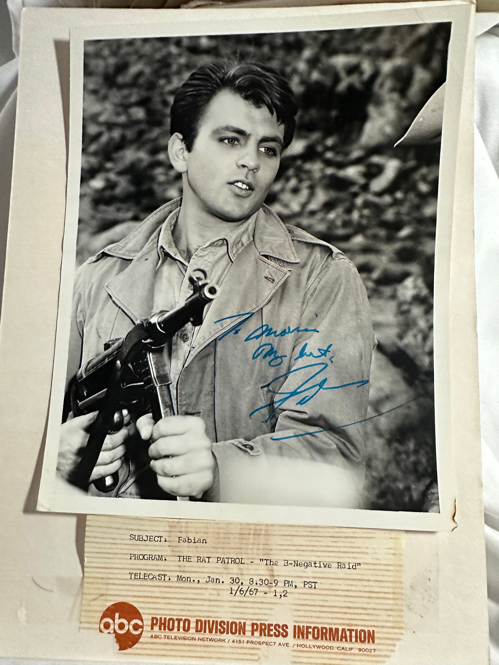 Autograph Fabian actor (1 of 2)