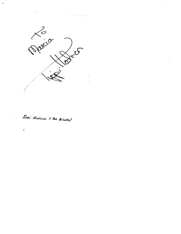 Autograph Tippi Hedren actress (1 of 1)