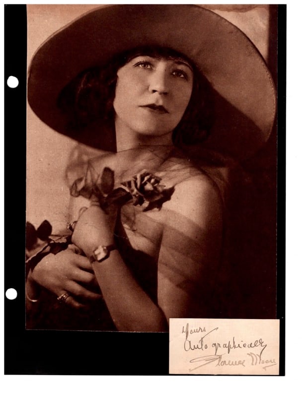 Autograph Florence Moore, Theater actress (1 of 1)