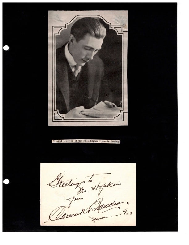 Autograph unidentified Musical Director (1 of 1)