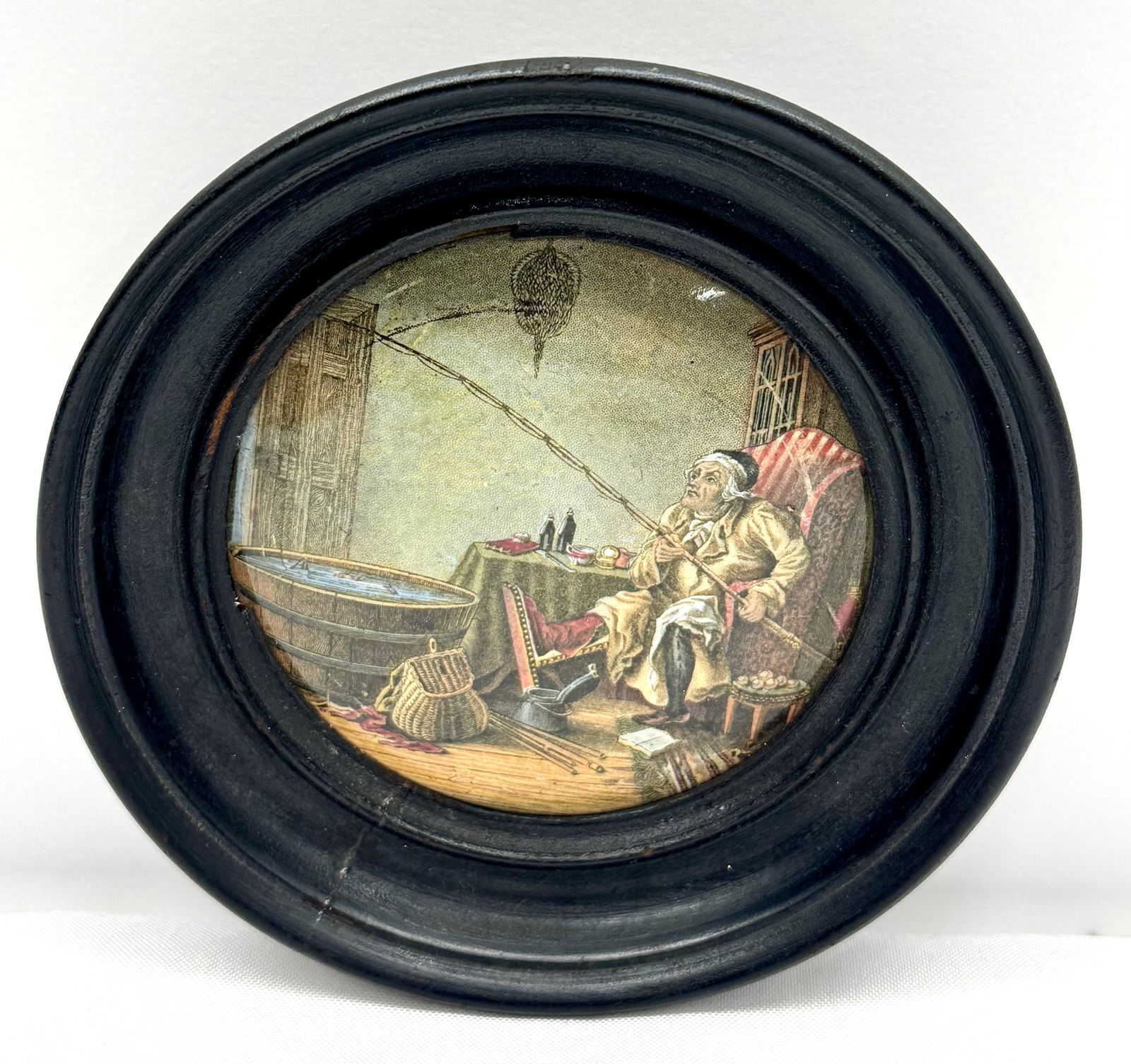 Framed Porcelain Pot Lid (1 of 4)