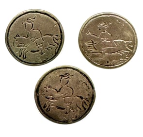 Signed 18th Century Silver Buttons