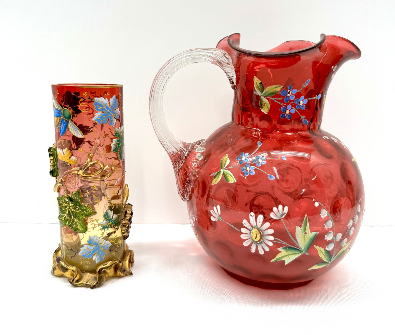 Art Glass Vase and Pitcher (1 of 7)