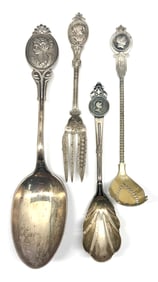Four Antique Silver Serving Pieces