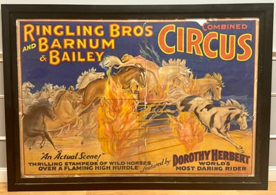 Ringling Bros Barnum & Bailey 1935 Barnside Poster