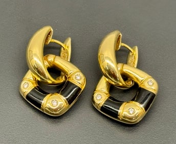 Asch Grossbardt 14k Gold Vintage Reverse Earrings