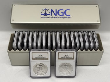 1986-2005 NGC MS 69 Silver Eagle Dollars