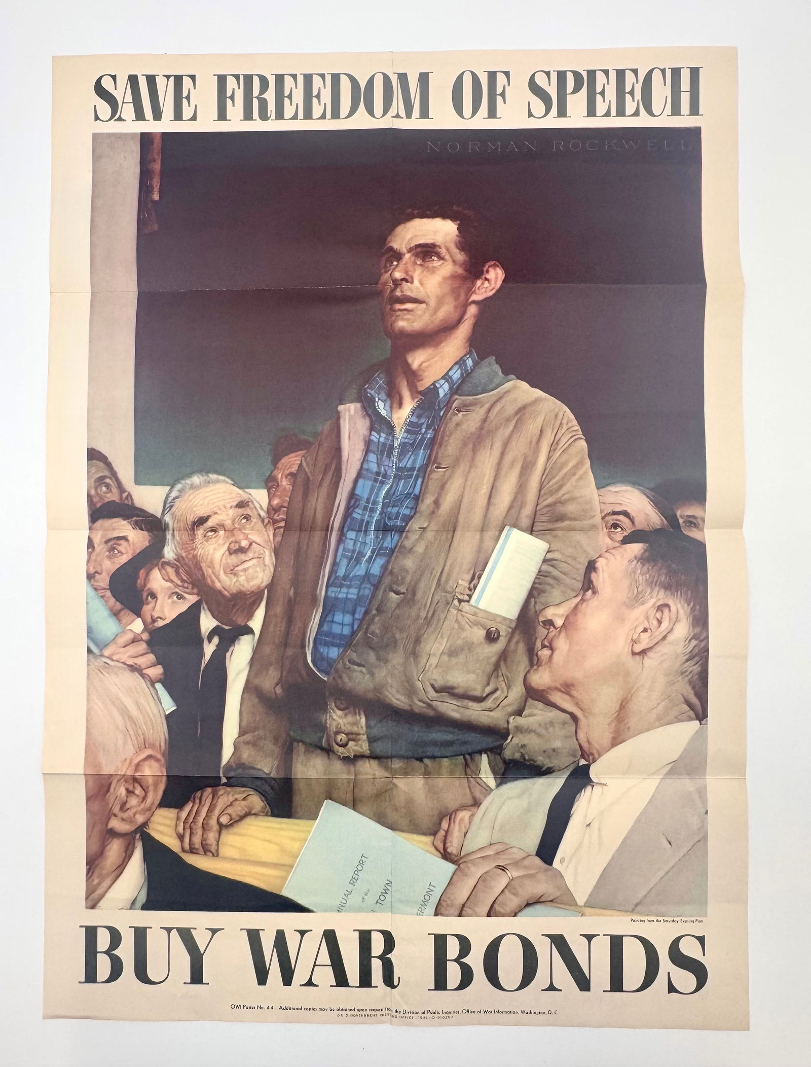 Norman Rockwell Save Freedom of Speech WW2 Poster (1 of 4)