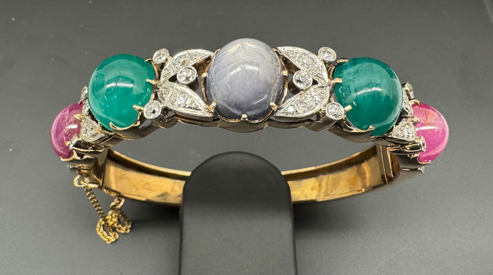 14k Multi-Stone Bangle Bracelet (1 of 7)