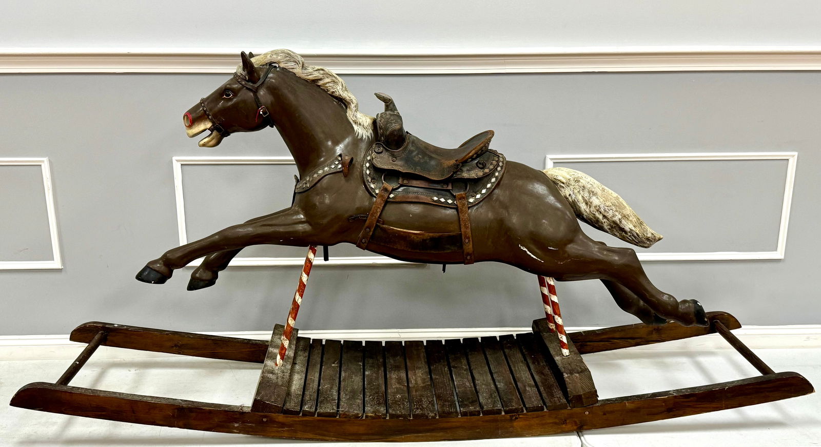 Large Carnival / Mechanical Custom Rocking Horse (1 of 7)