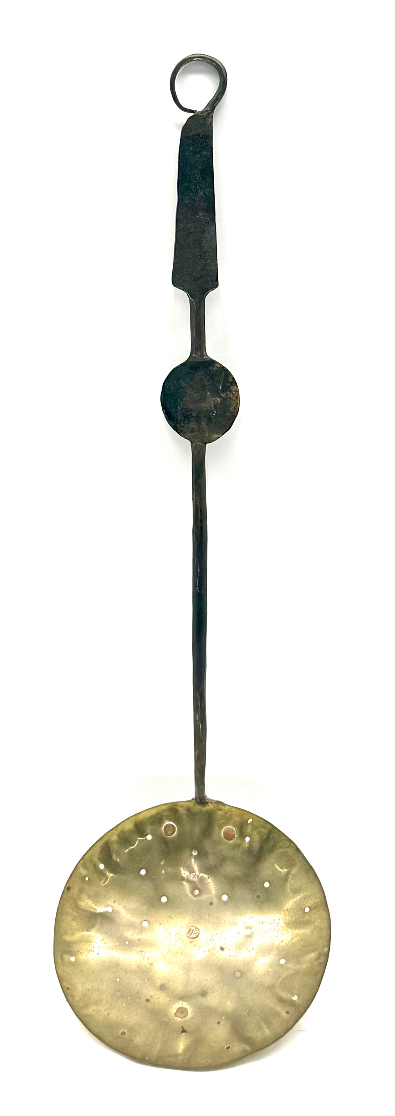 18th Century Hand wrought Iron and Brass Signed Skimmer (1 of 7)