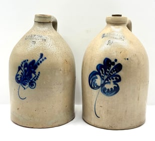Norton, Worcester Mass, Bennington VT Stoneware Jugs