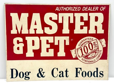 Master & Pet Advertising Dog Food Dealer Sign