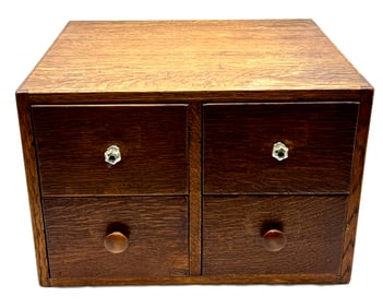 Four Drawer Oak File