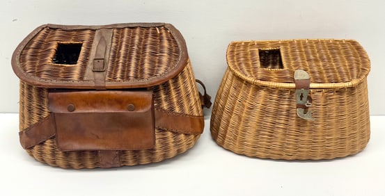 Two Vintage Fishing Creels