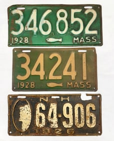1920's License Plates