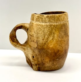 Native American Inuit Carved Walrus Bone Cup