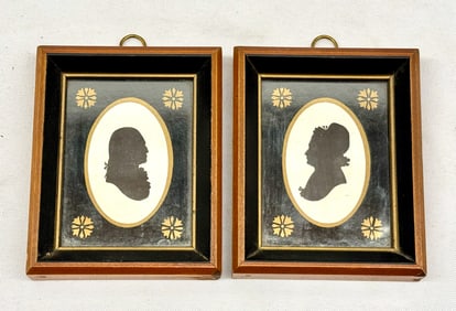 Wallace Nutting Martha And George Washington Silhouettes