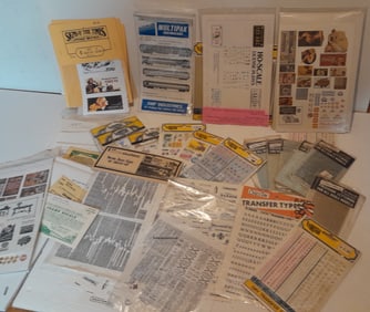 Decals and Transfers from an HO collection