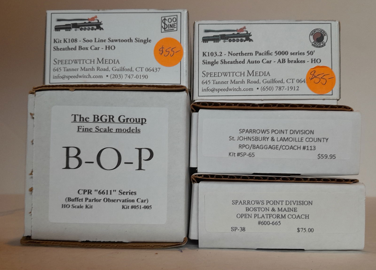 HO Scale 5 Good Craftsman Car Kits (1 of 1)