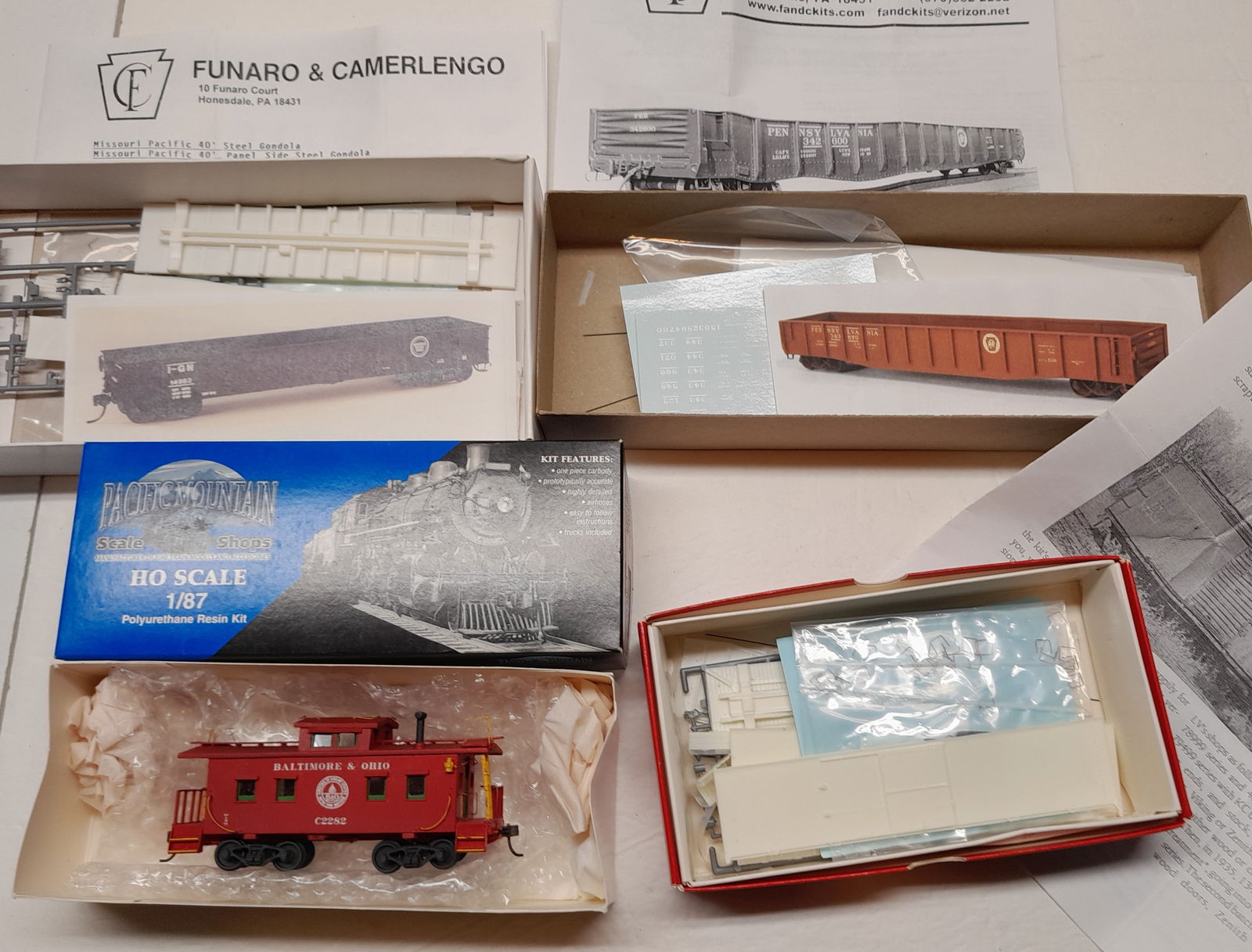 HO Scale Craftsman Car Kits, 1 B&O Built up Caboose (4) (1 of 2)