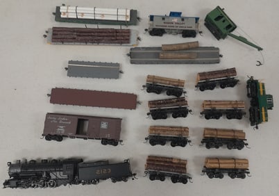 HO Scale Logging Cars, P2K 0-8-0, 44 Tonner