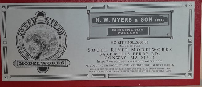 HO Scale Craftsman Structure Kit SRWM #360 Meyers & Son