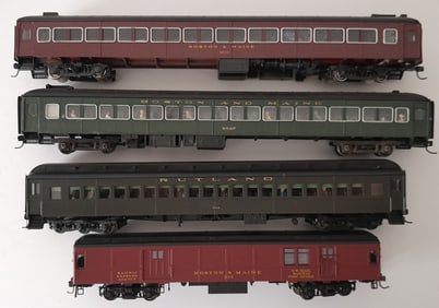 HO Scale B&M + Rutland Passenger Cars (4)
