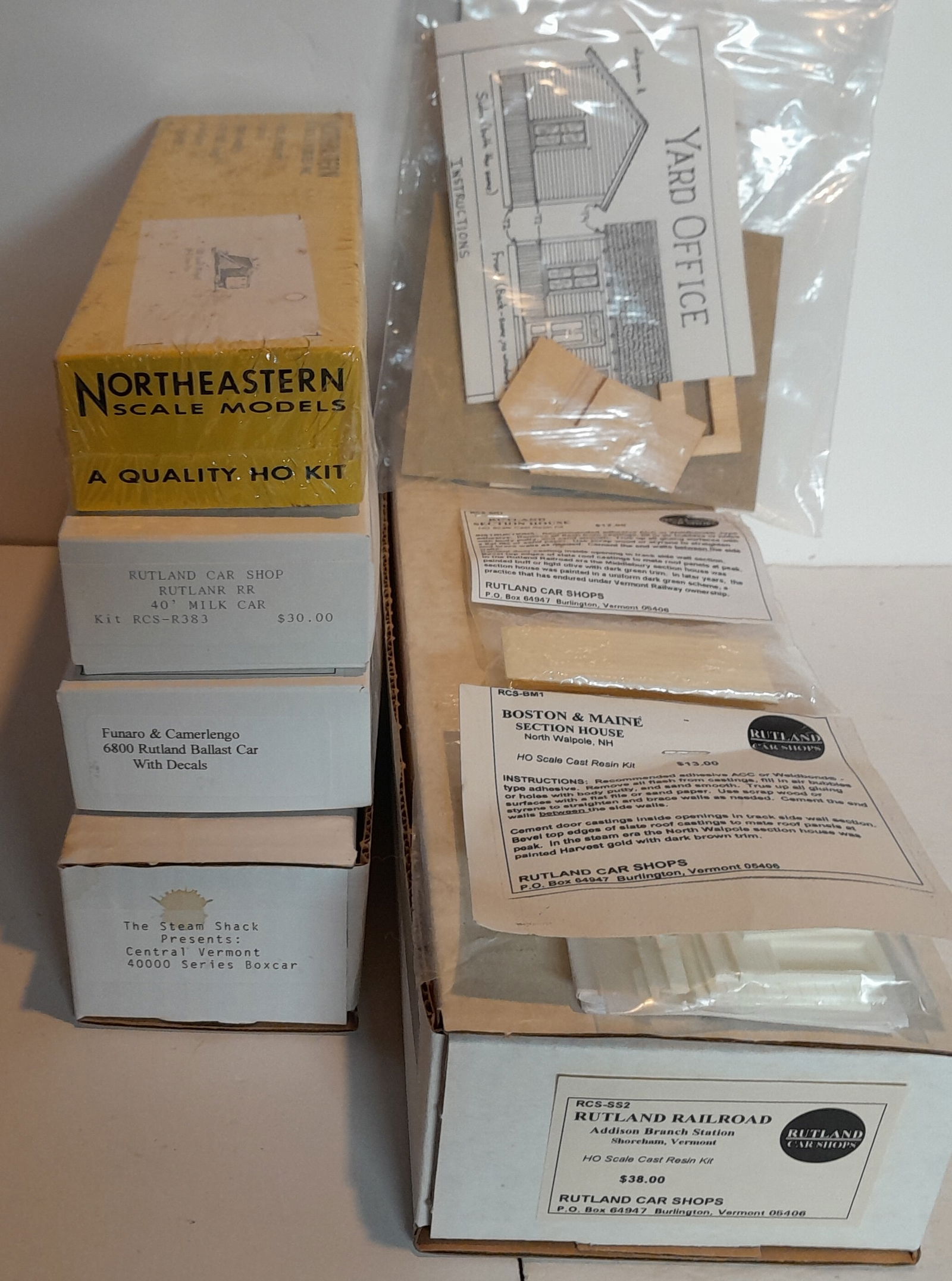HO Scale Craftsman Kits: Rutland, B&M, CV (8) (1 of 4)