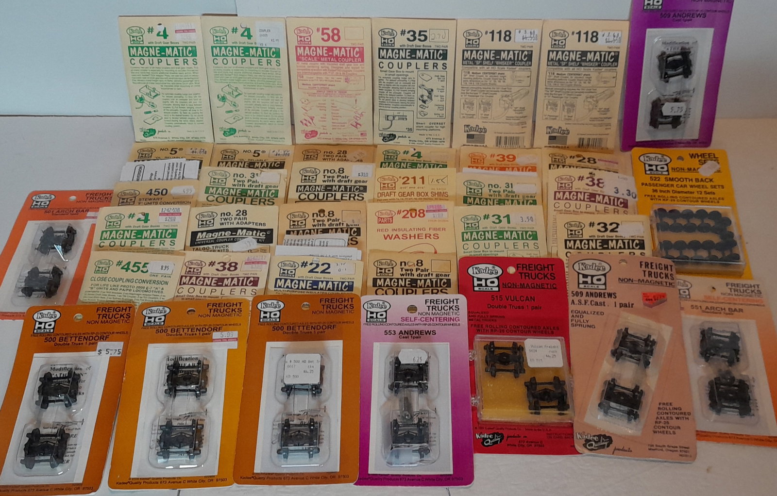 HO Scale KaDee Coupler Kits and Trucks / Wheelsets (1 of 3)
