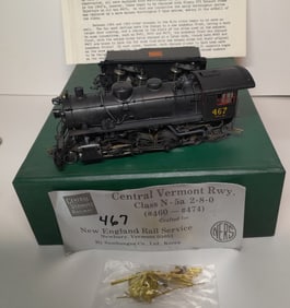 HO Brass - NERS Central Vermont N-5a 2-8-0 c/p #467