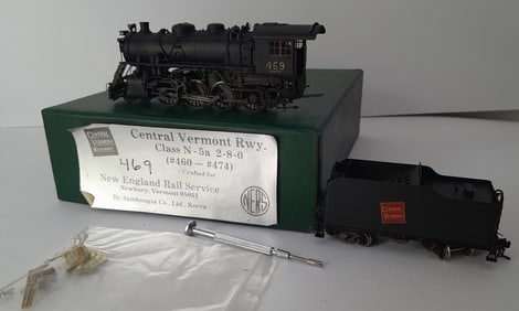 HO Brass - NERS Central Vermont N-5a 2-8-0 c/p #469
