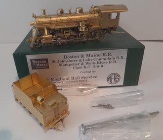 HO Brass - NERS B&M K7 Locomotive 2-8-0 like new
