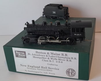 HO Brass - NERS St J. &LC Locomotive 2-8-0 Pro Paint #36