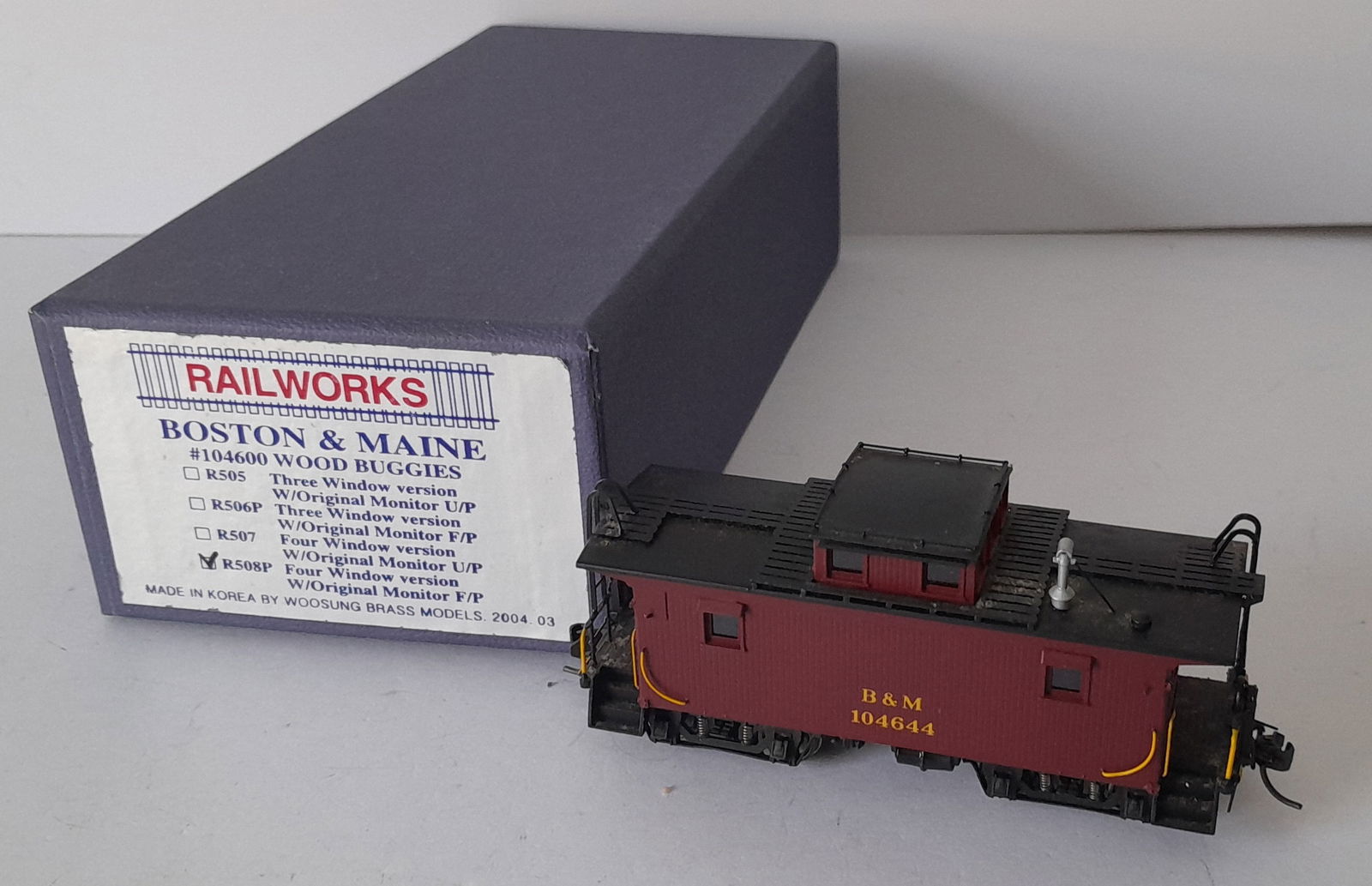 HO Brass - Railworks B&M Buggie R-508P  f/p #104644 (1 of 6)