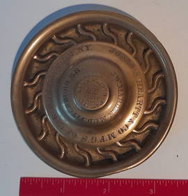 Presentation Gold Wash Paperweight Railroad Wheel (1 of 5)