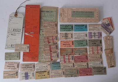 Maine Narrow Gauge Railroad Tickets (SR&RL & Predecessors