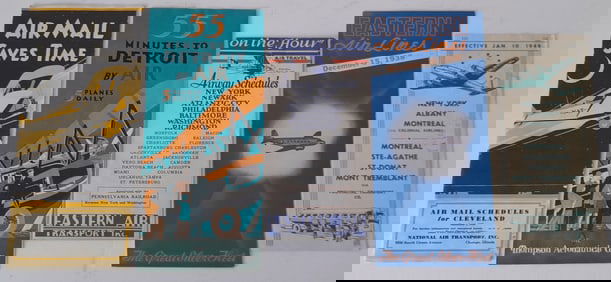 5 Airline Timetables 1929-1949