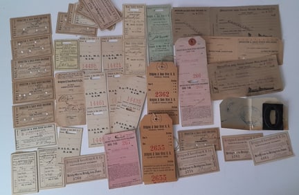 Bridgton & Saco River Railroad Tickets & Checks - Maine Narrow Gauge