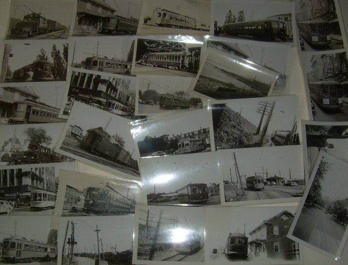 69 Trolley Photographs: Canada: This is a group of about 69 Trolley and Electric Line photographs from Canada. 4 1/2" by 2 3/4", some are 6" by 3 7/8" and there are some smaller formats. Over 50% have IDs written on the backs. Most