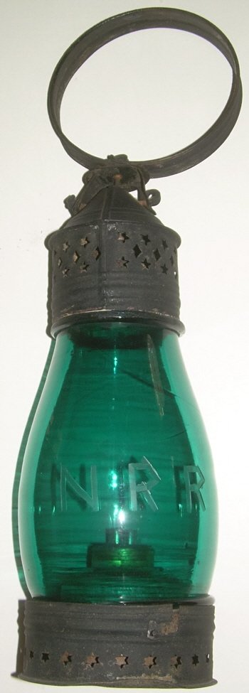 Northern Railroad Green Fixed Globe Lantern